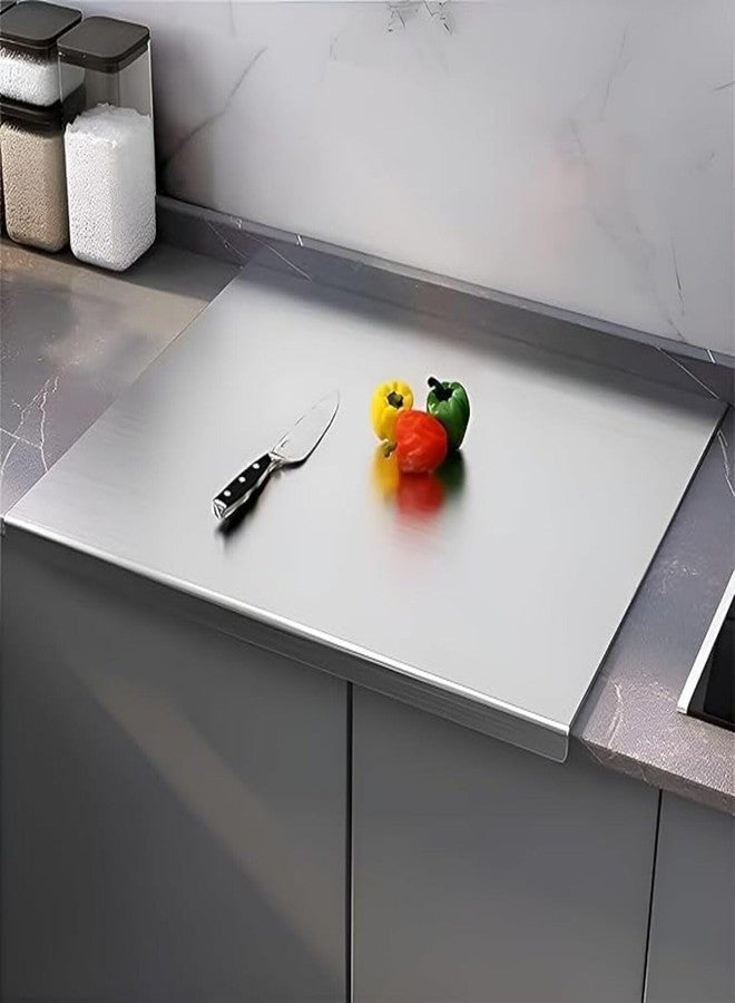 LARYNX Stainless Steel Chopping Board for Kitchen - Premium Vegetable and Fruit Cutter, Heavy-Duty Metal Cutting Board for Kitchen, Big Size (41 cm X 31 cm) - Image 1